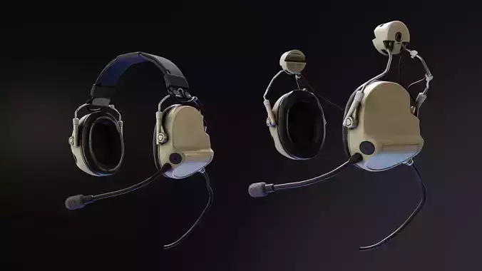 Invisio T7 Headset Low-poly 3D model