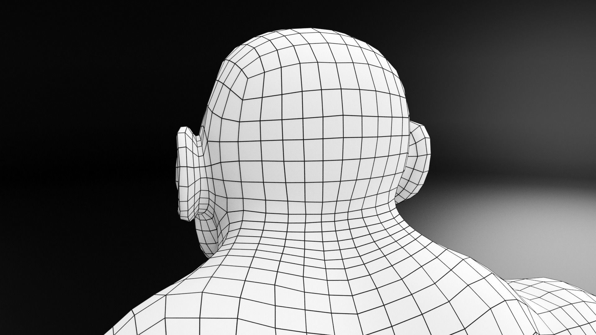 Muscular dwarf base model Low-poly 3D model_3