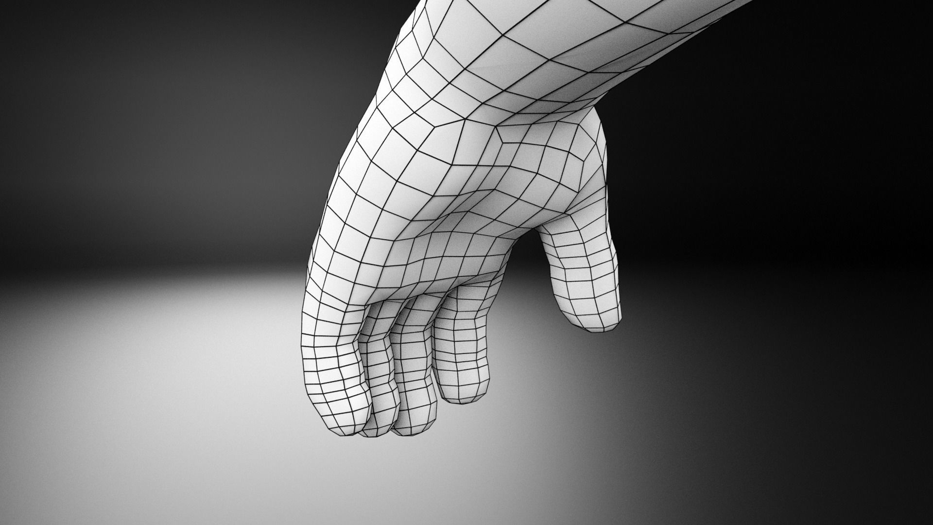 Muscular dwarf base model Low-poly 3D model_6