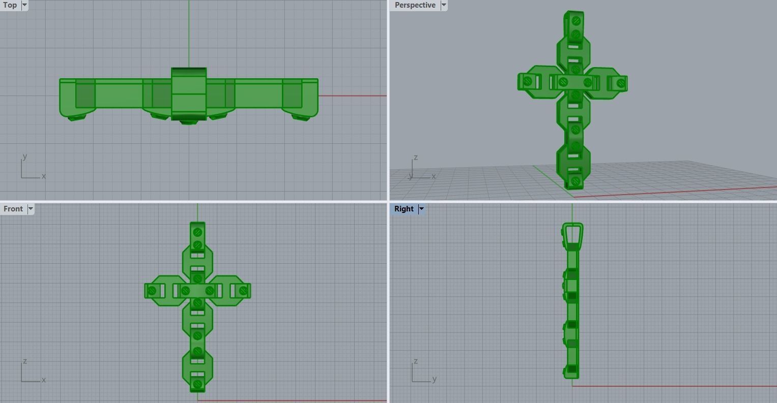 Pendant Cross without Diamonds N20 3D print model_21
