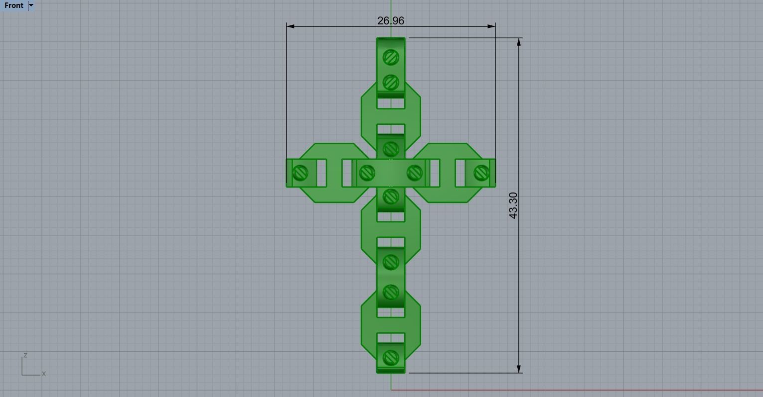 Pendant Cross without Diamonds N20 3D print model_8