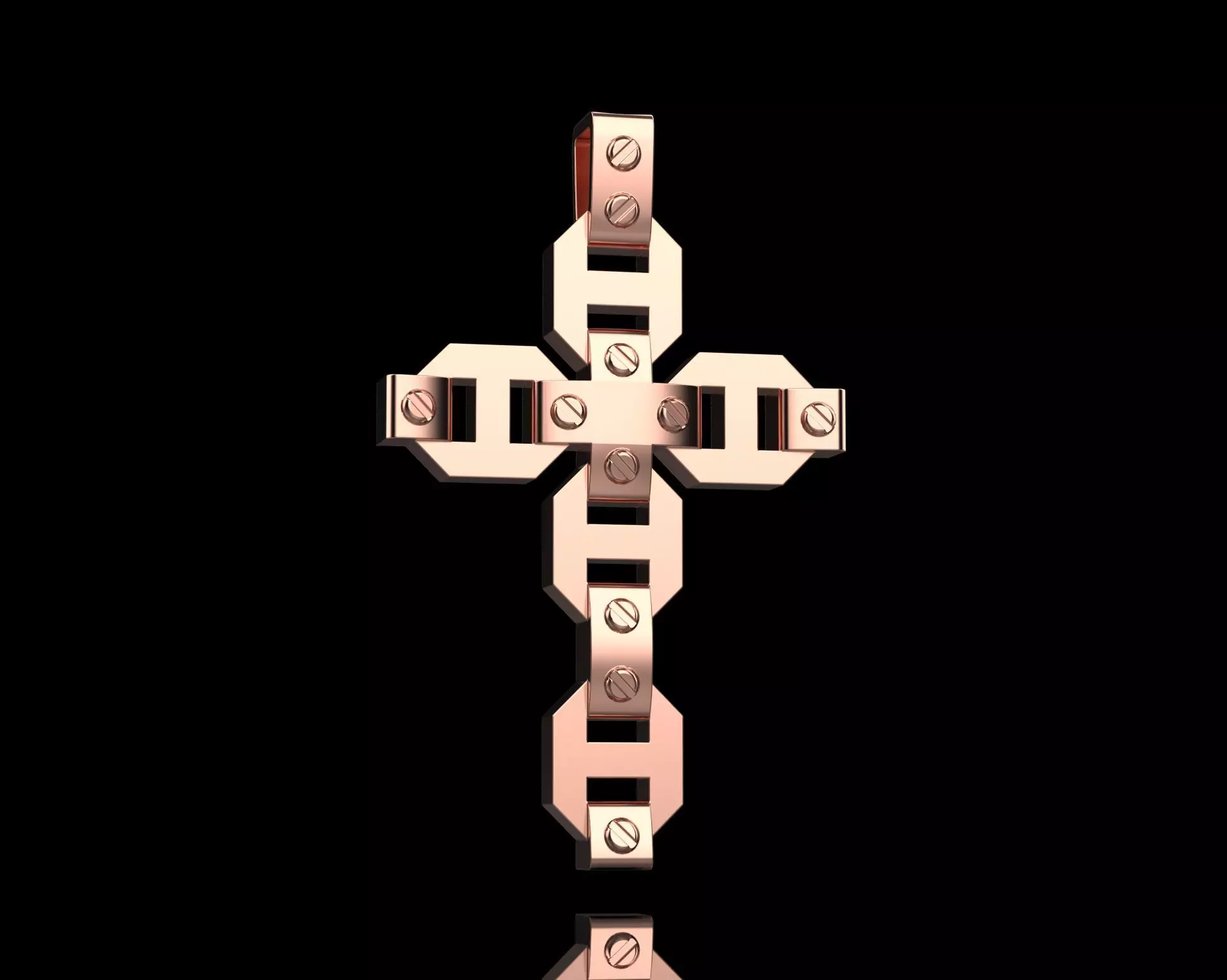 Pendant Cross without Diamonds N20 3D print model_0