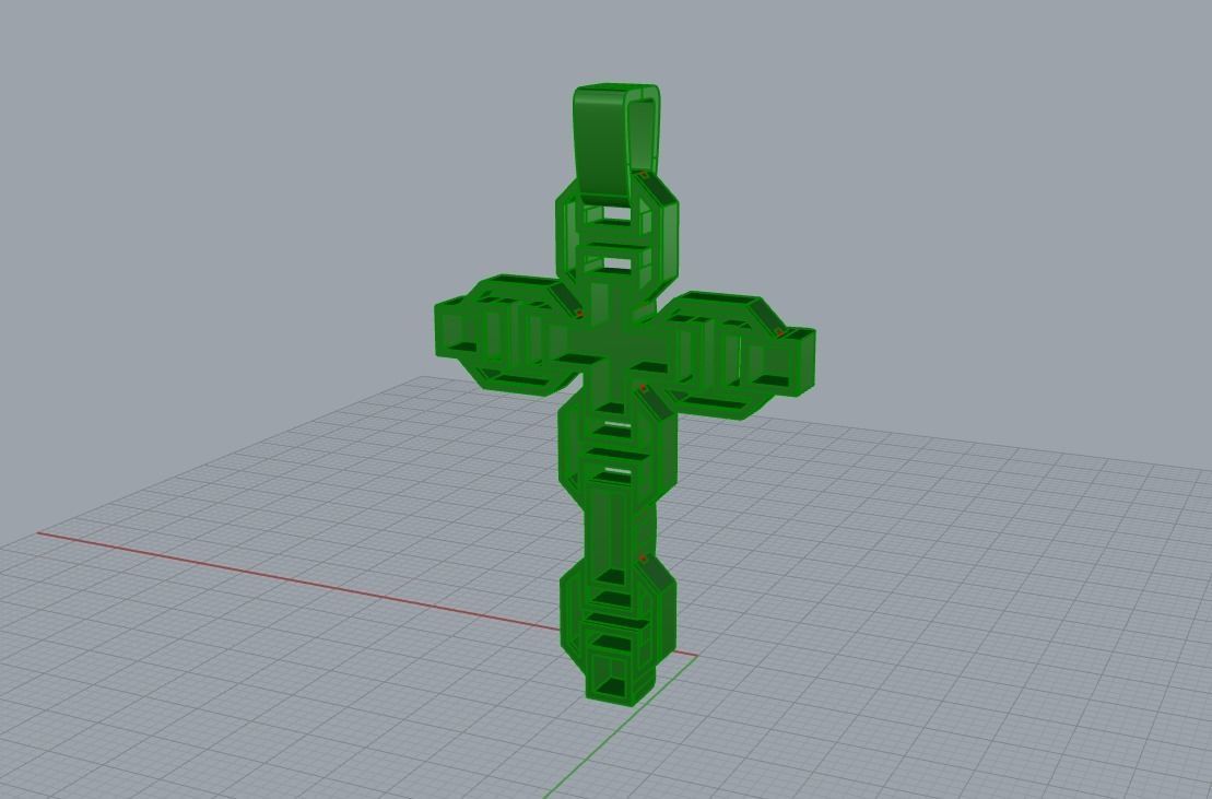 Pendant Cross without Diamonds N20 3D print model_17