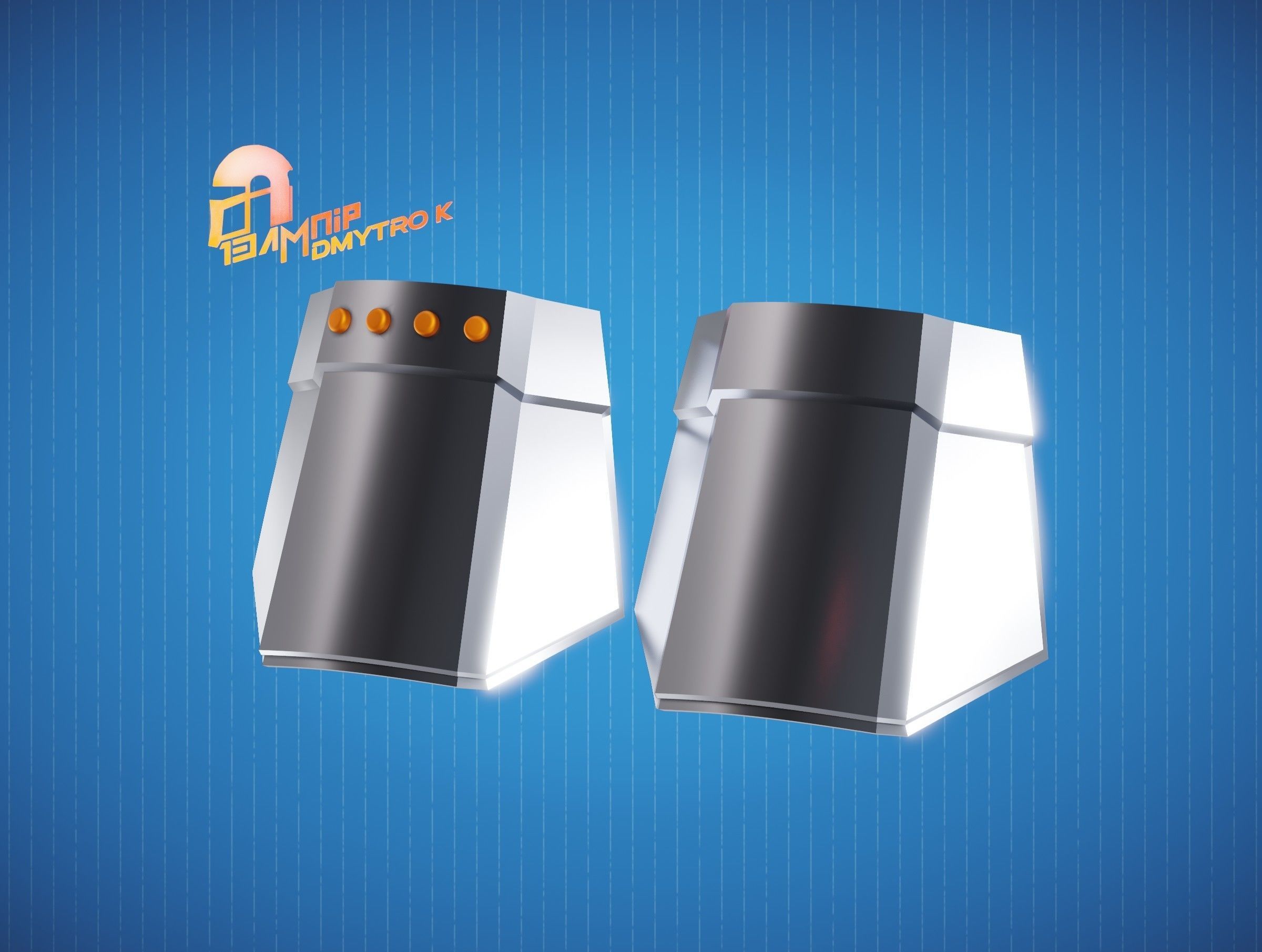 Custom Mandalorian Wrist Armor 3D print model_21