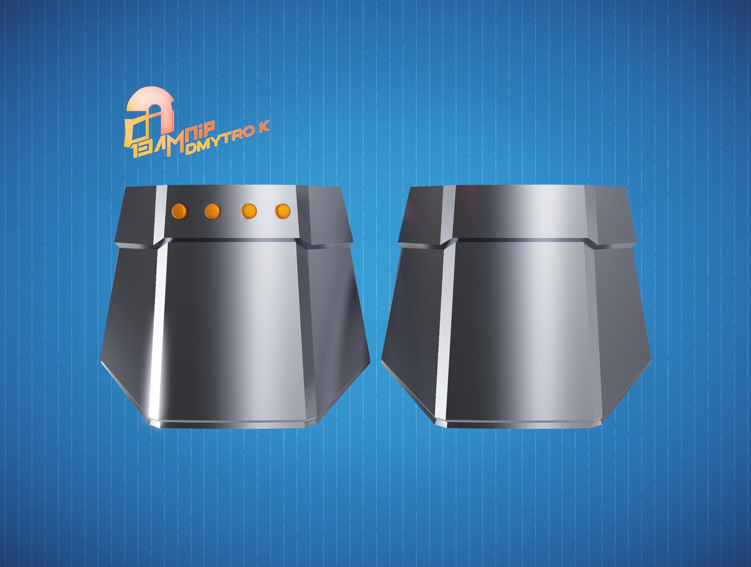 Custom Mandalorian Wrist Armor 3D print model_3