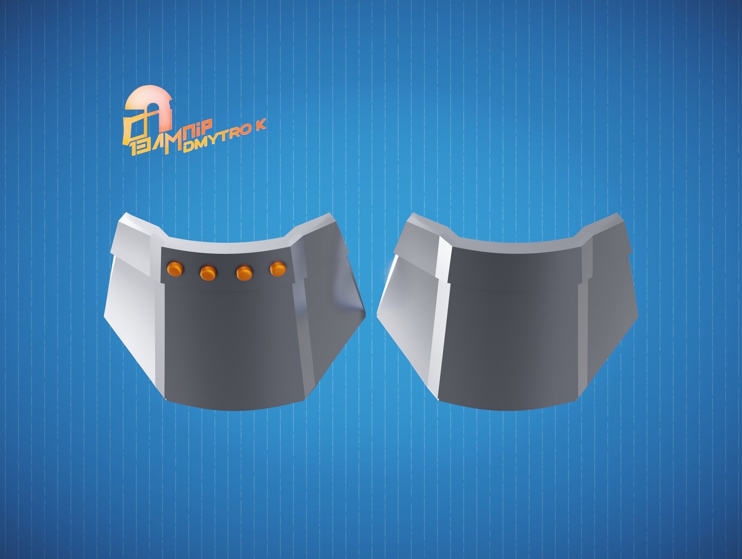 Custom Mandalorian Wrist Armor 3D print model_16