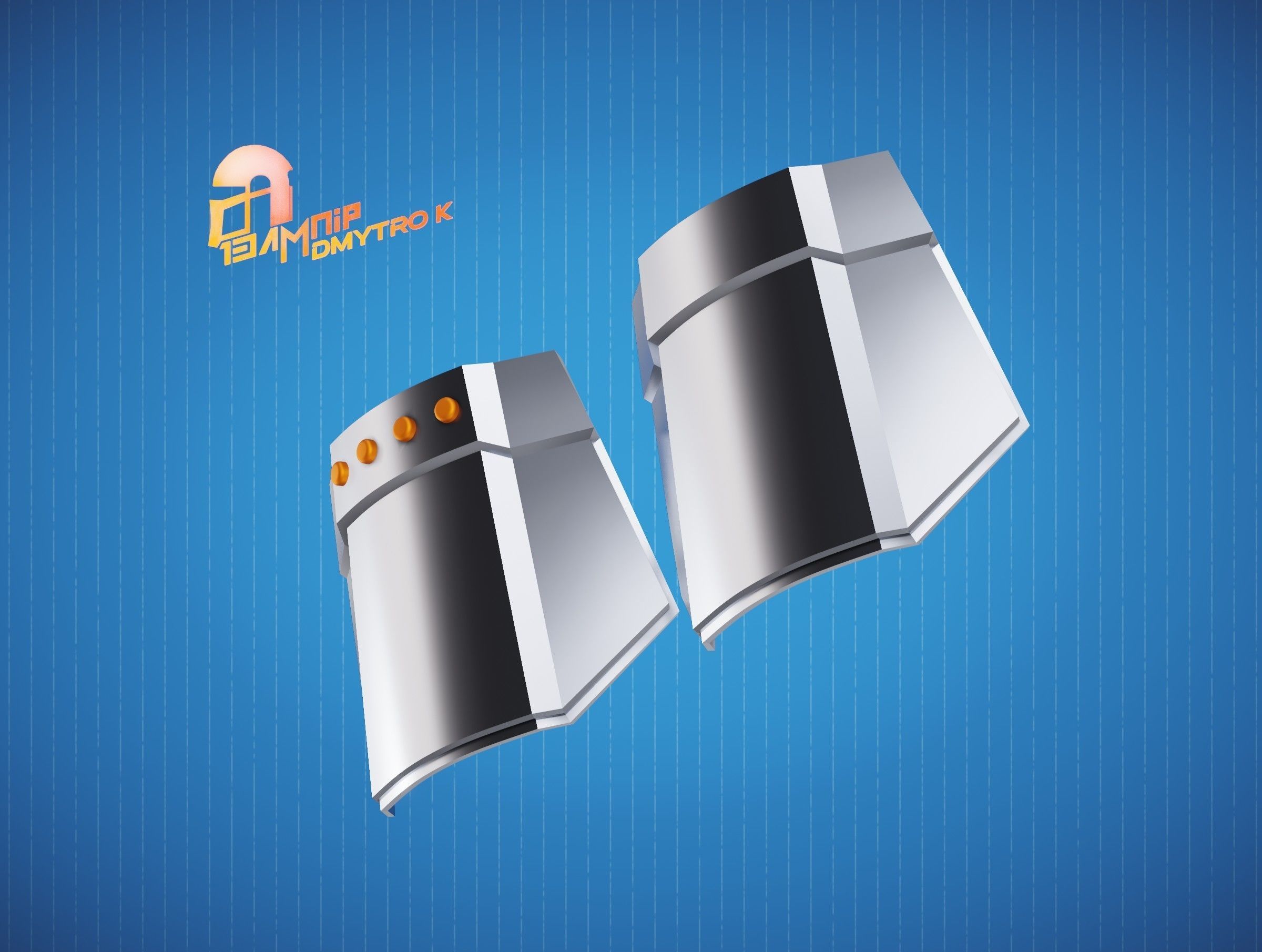 Custom Mandalorian Wrist Armor 3D print model_26