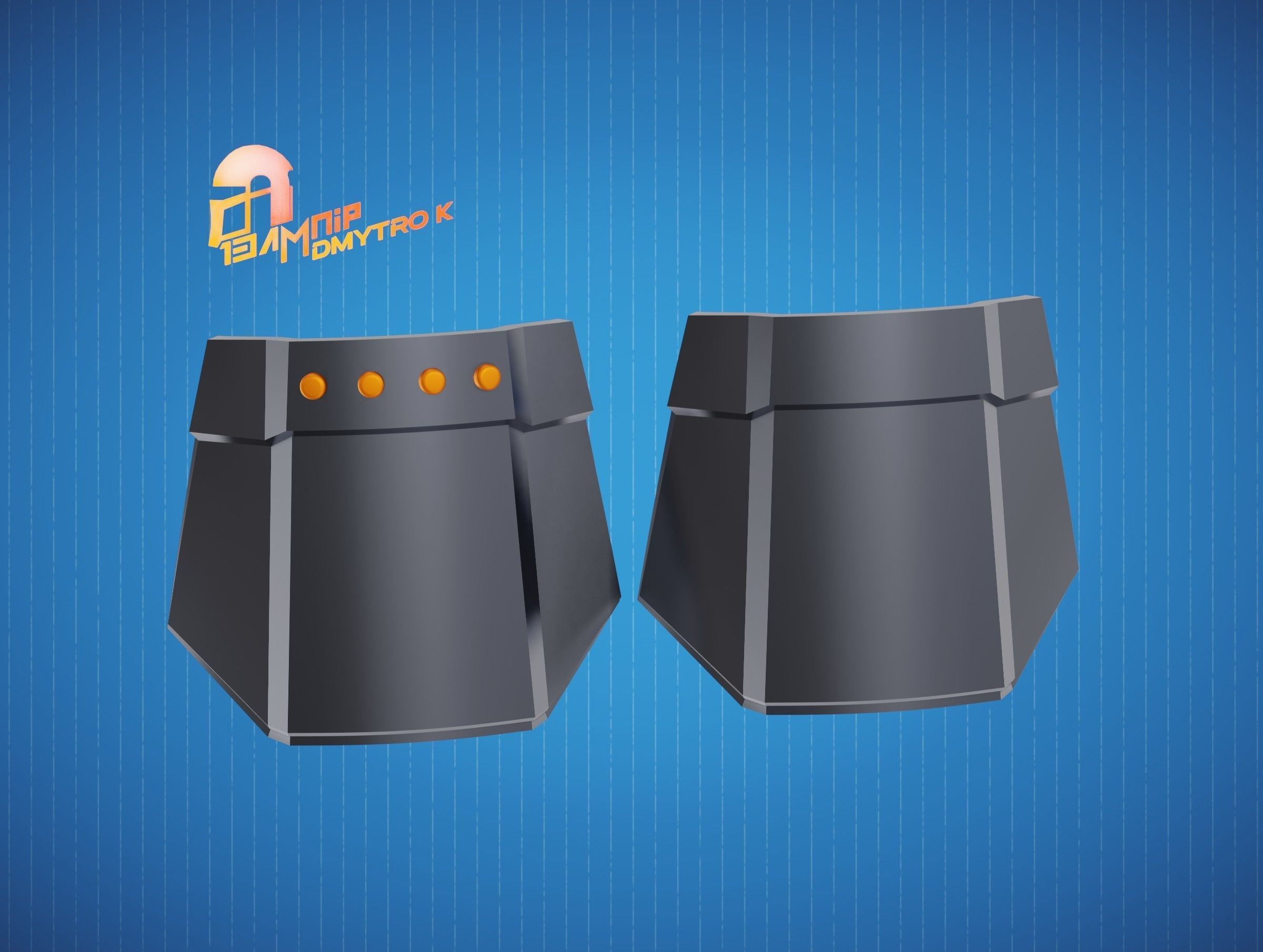 Custom Mandalorian Wrist Armor 3D print model_20