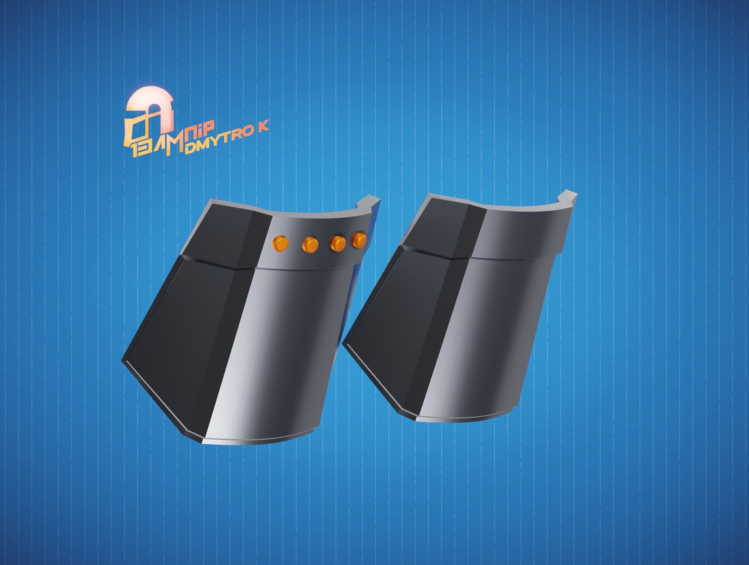 Custom Mandalorian Wrist Armor 3D print model_19