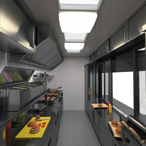 VW Crafter FoodTruck 3D model 6