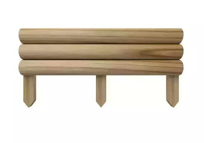 Wooden garden border