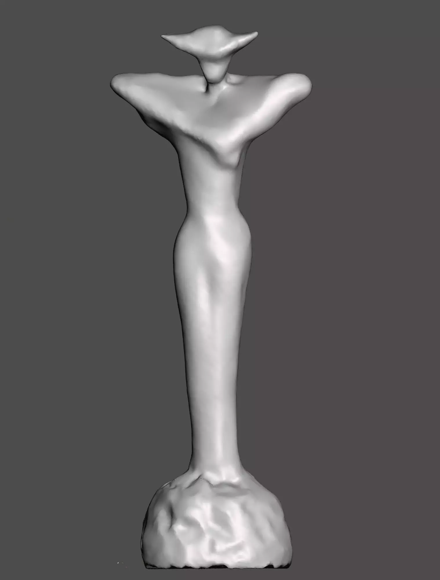 3D Contemporary Sculpture of a Runway Model - Home Decor 3D print model_0