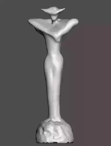 3D Contemporary Sculpture of a Runway Model - Home Decor 3D print model