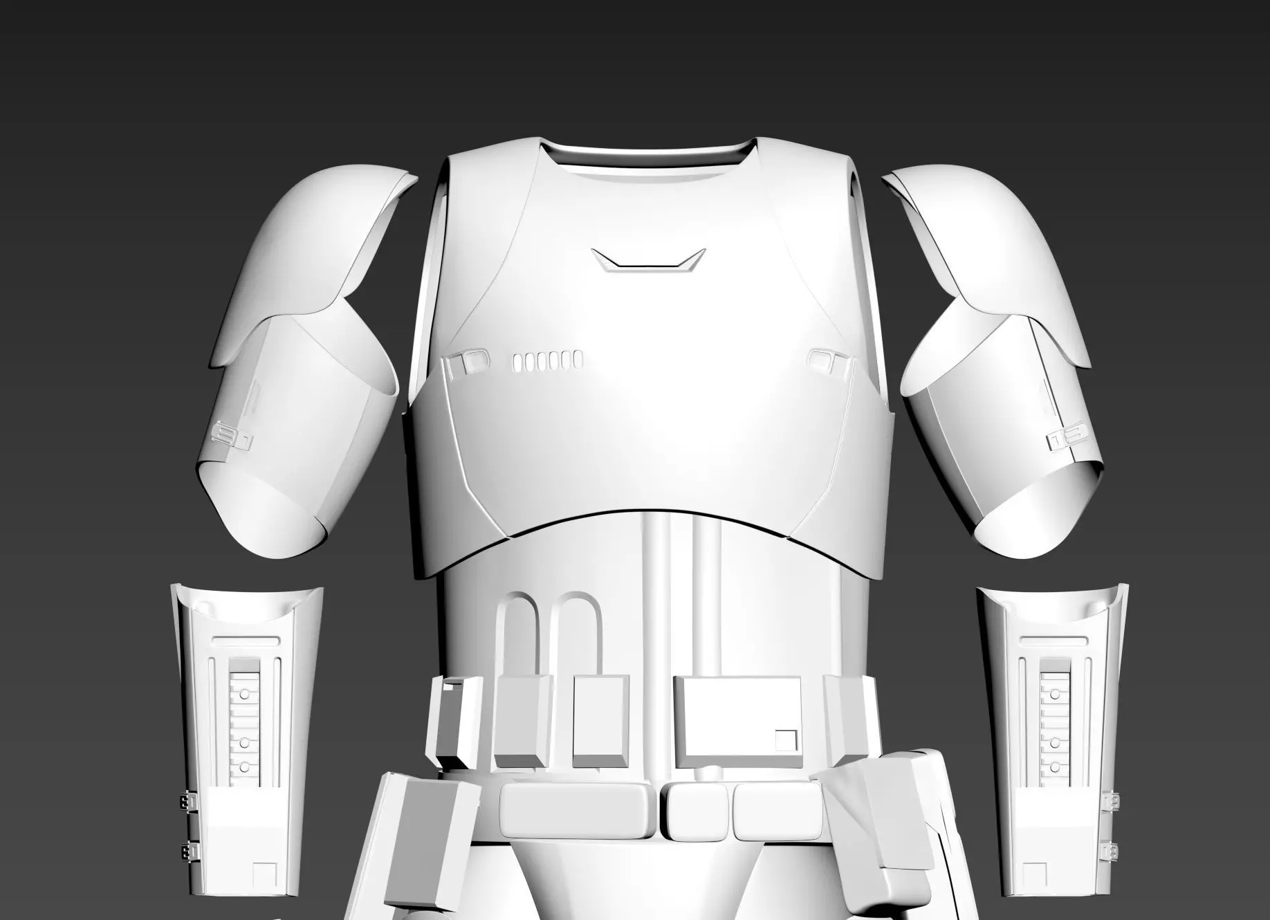 Star Wars TLJ Storm trooper Armour EP8 3D print model_0