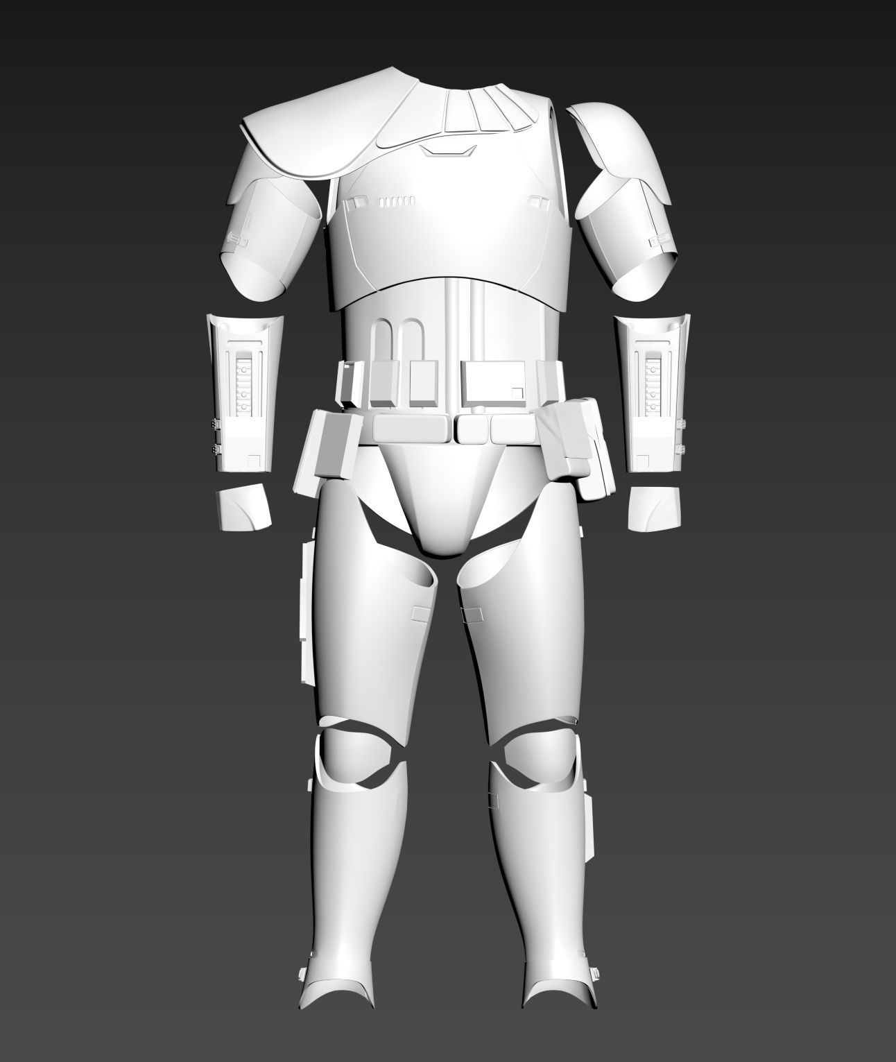 Star Wars TLJ Storm trooper Armour EP8 3D print model_5