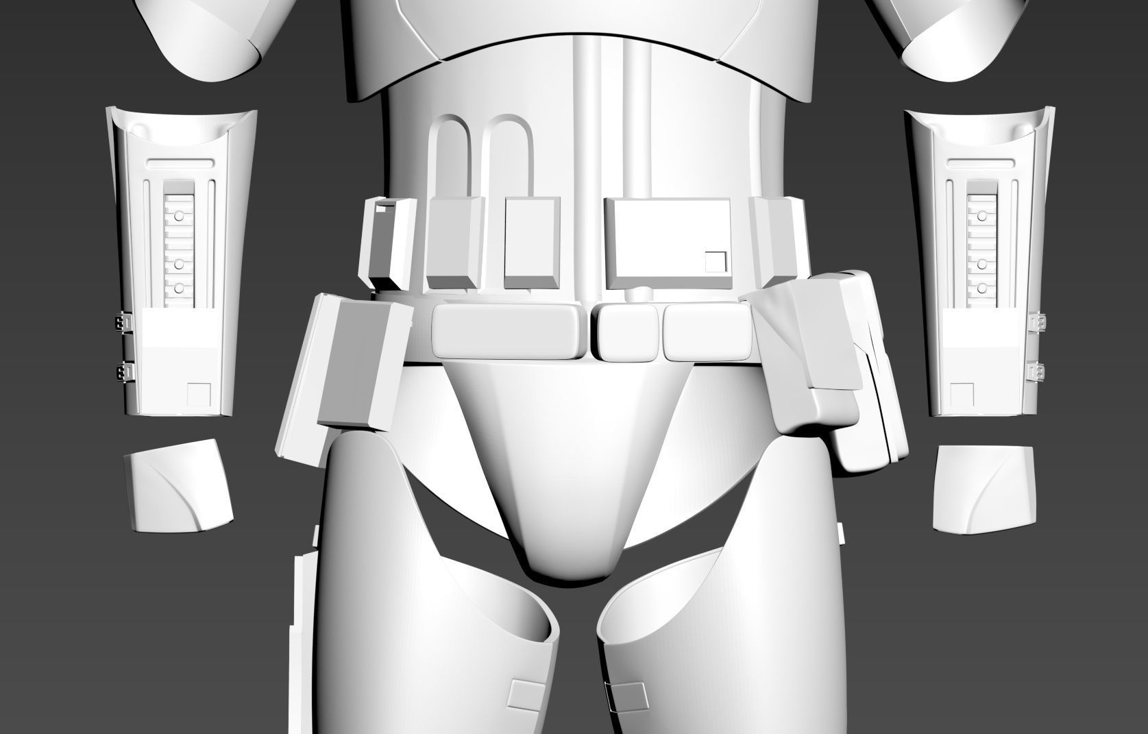 Star Wars TLJ Storm trooper Armour EP8 3D print model_2