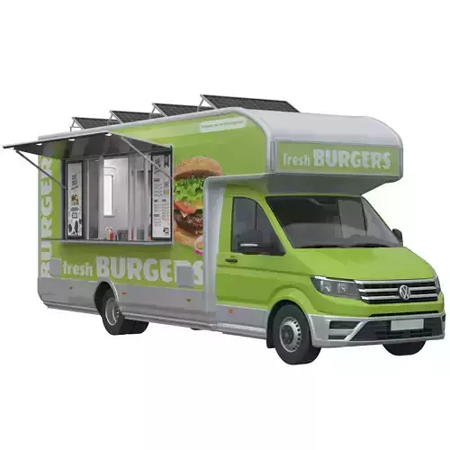 Food Truck VW Crafter 2 MAXI 3D model
