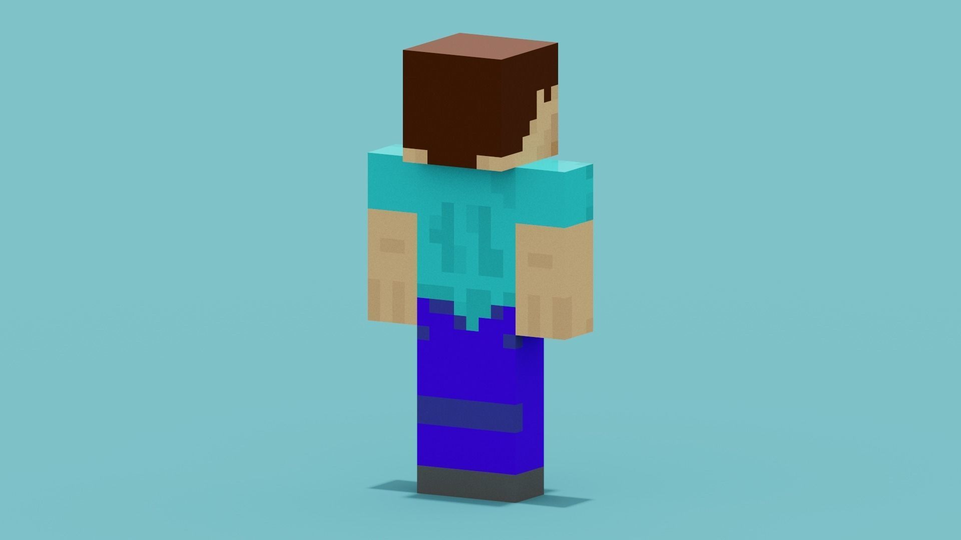 Steve Minecraft Low-poly 3D model_8