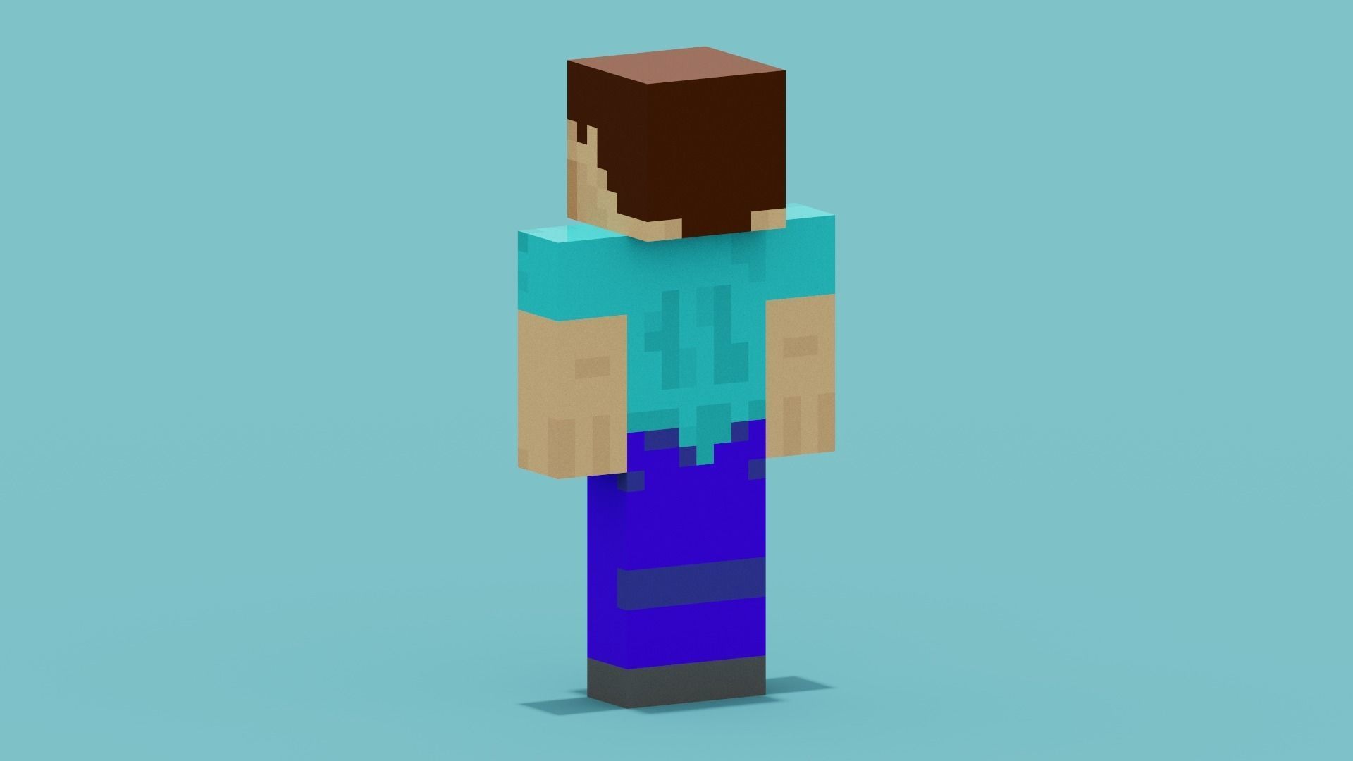 Steve Minecraft Low-poly 3D model_6