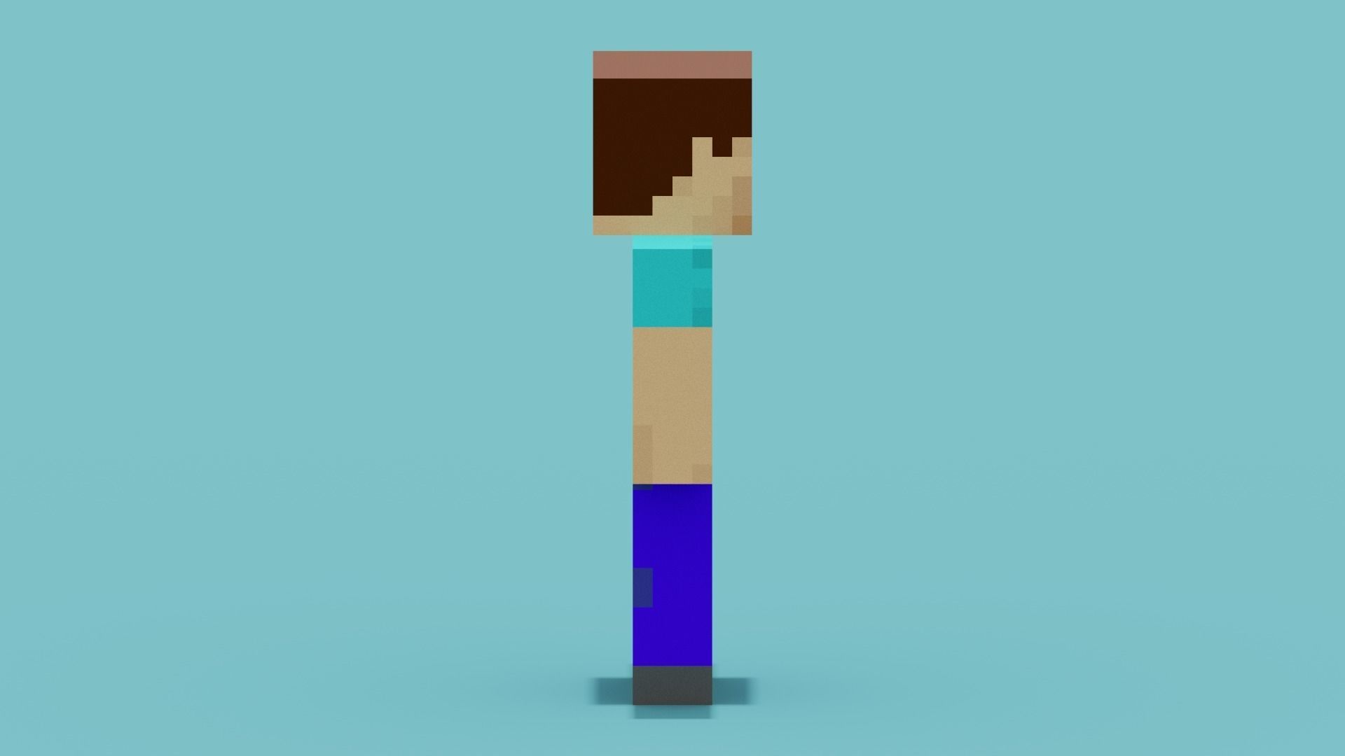 Steve Minecraft Low-poly 3D model_10