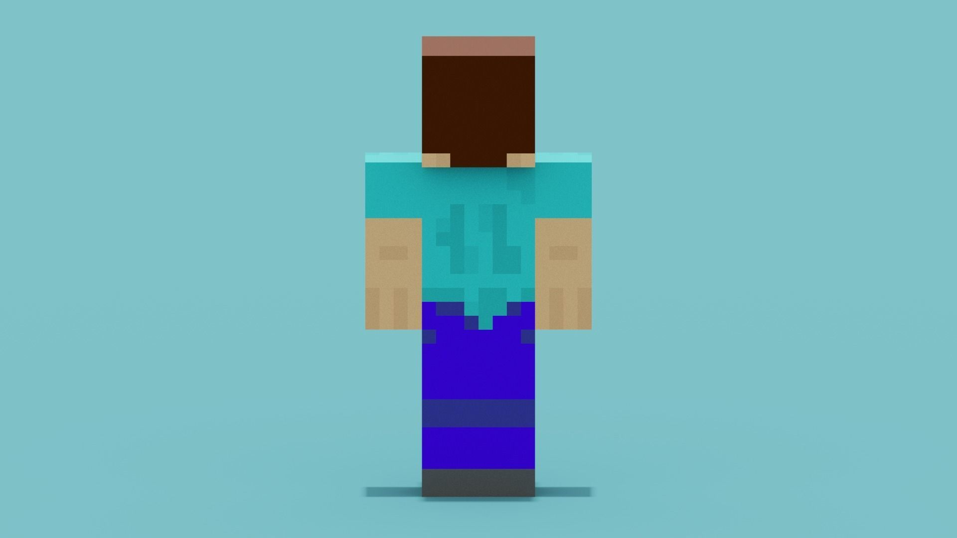 Steve Minecraft Low-poly 3D model_7