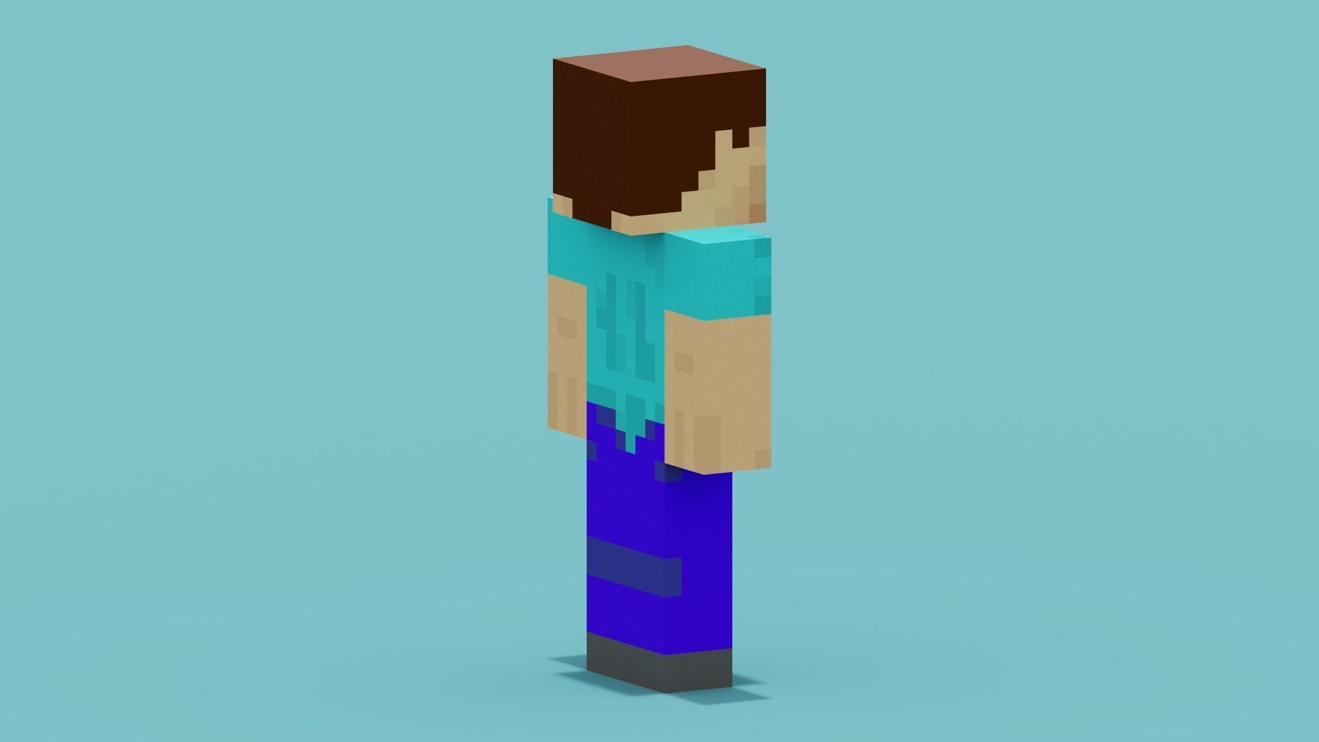 Steve Minecraft Low-poly 3D model_9