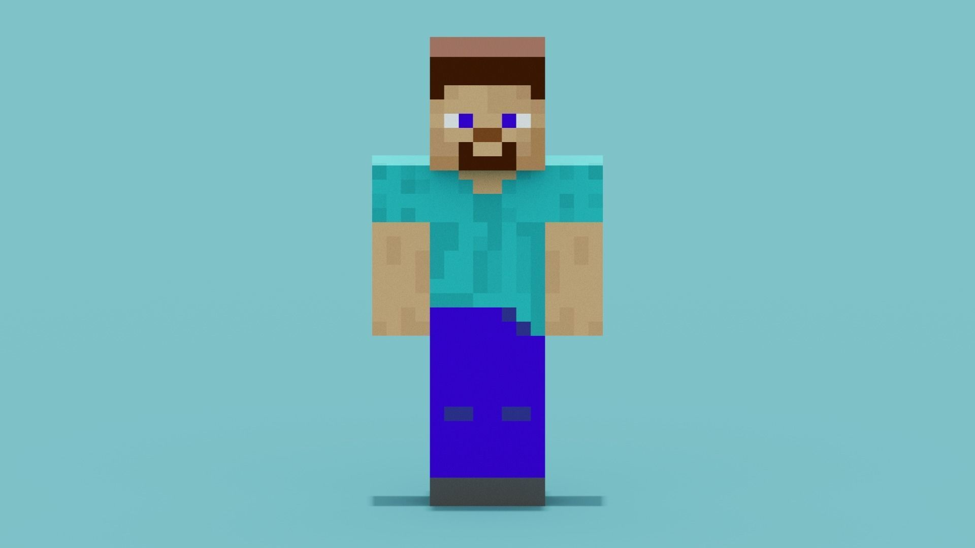 Steve Minecraft Low-poly 3D model_1