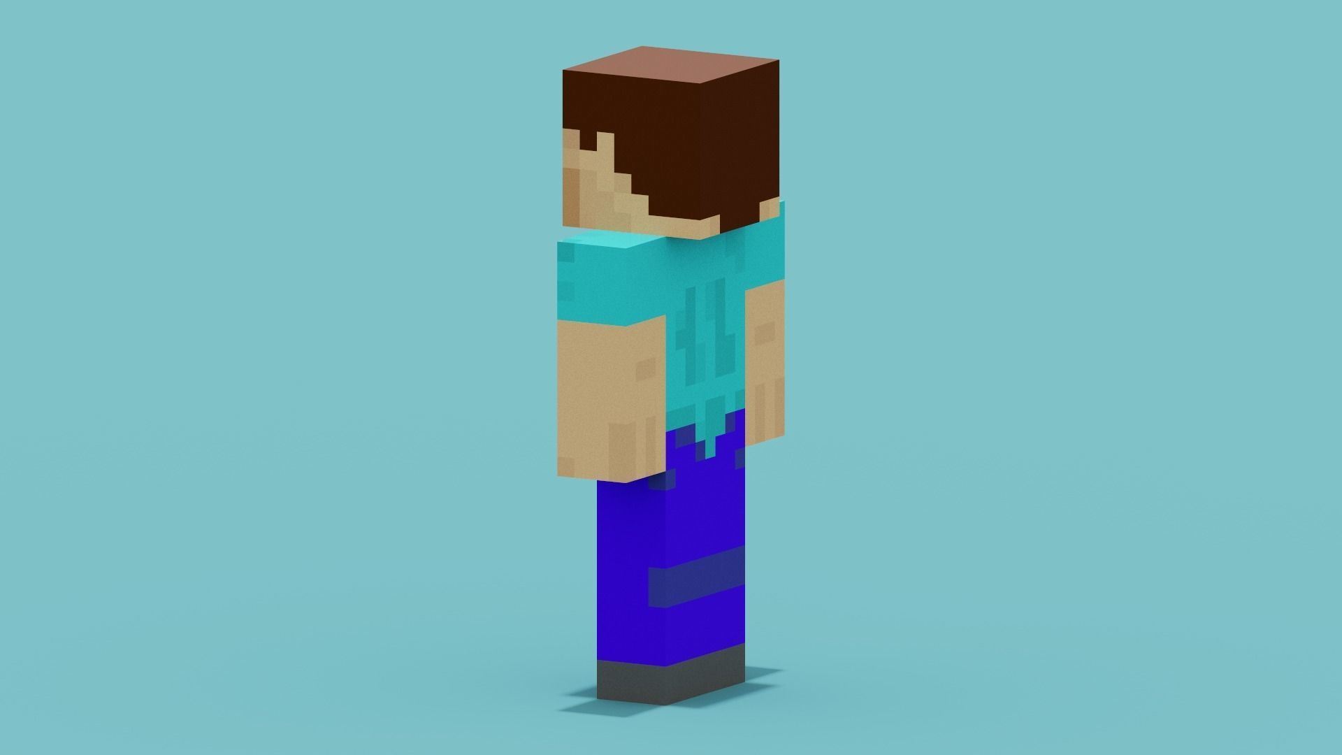 Steve Minecraft Low-poly 3D model_5