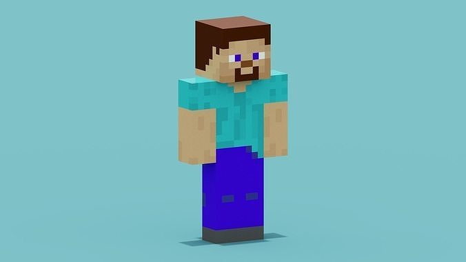 Steve Minecraft Low-poly 3D model