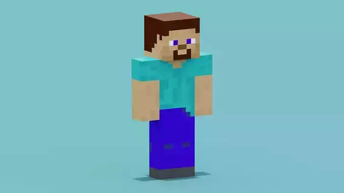 Steve Minecraft Low-poly 3D model