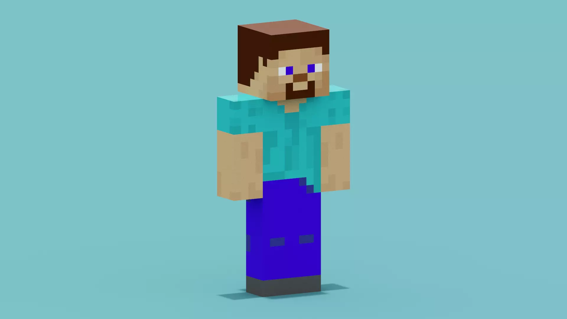 Steve Minecraft Low-poly 3D model_0