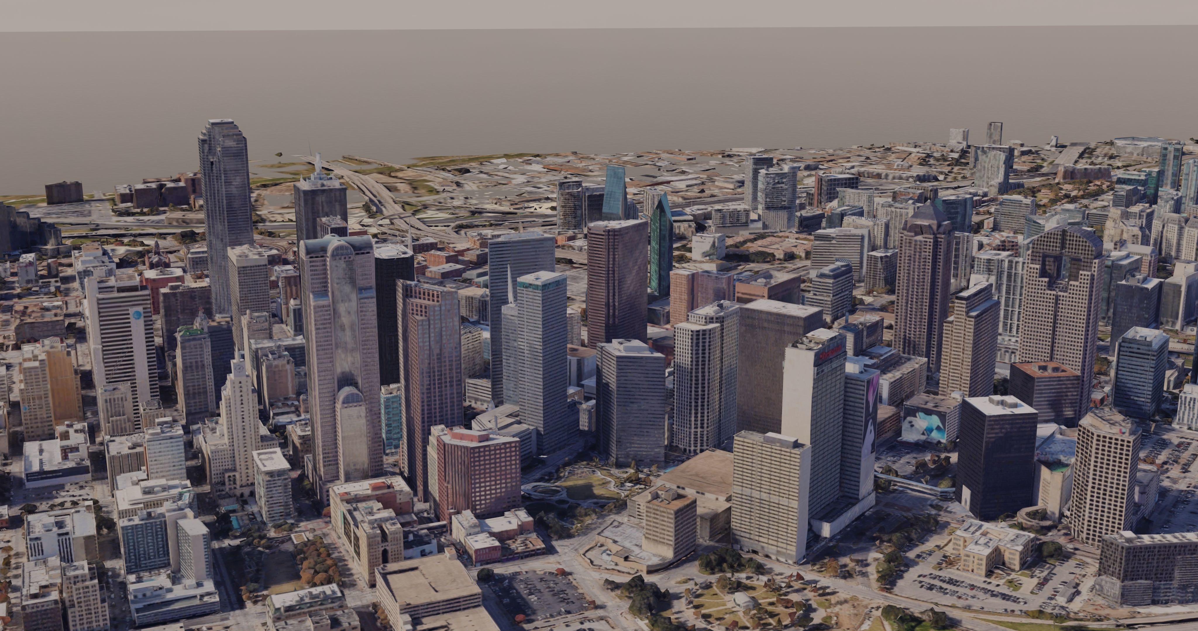 Dallas-City Skyline Free low-poly 3D model_1