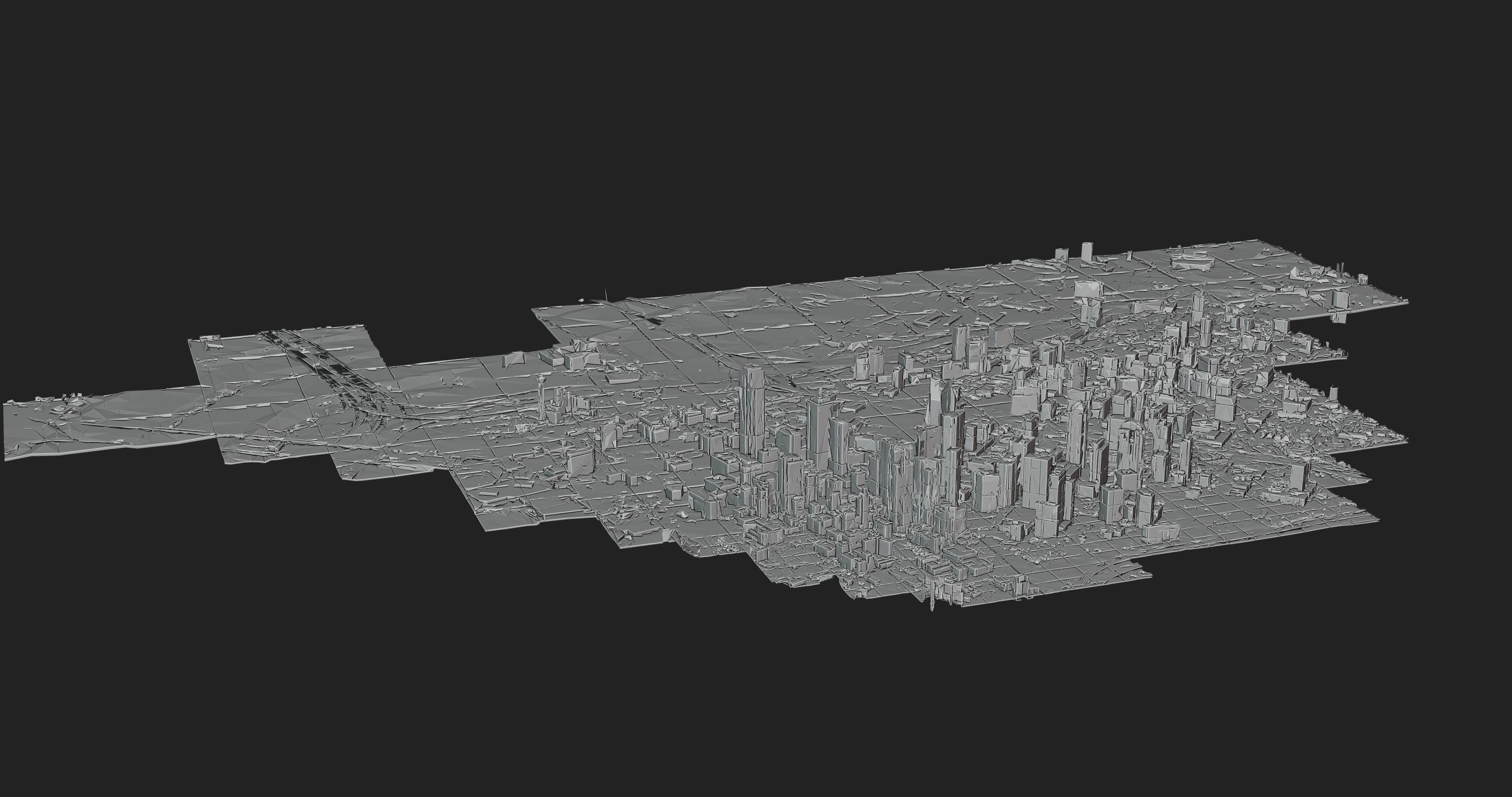 Dallas-City Skyline Free low-poly 3D model_12