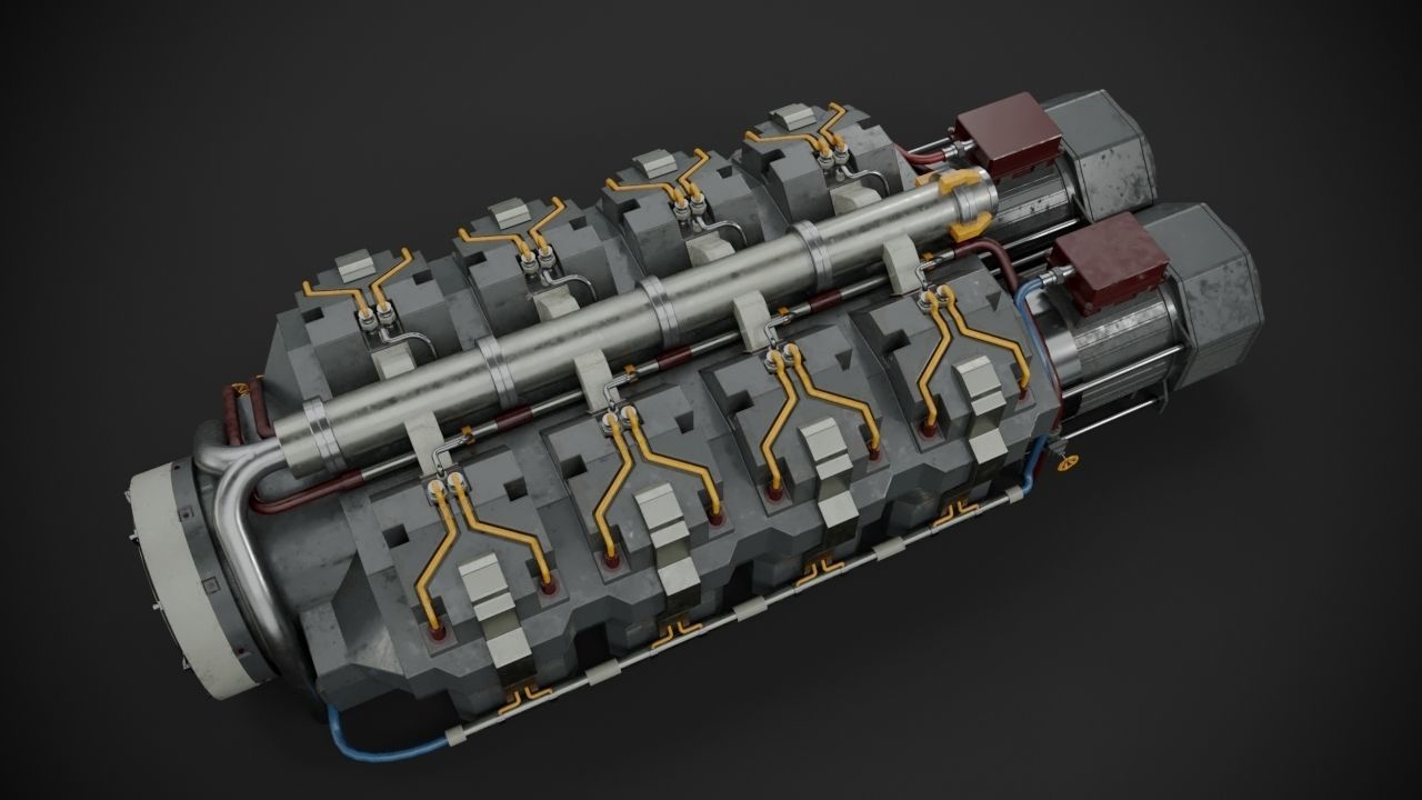 Machinery device 3D model_6