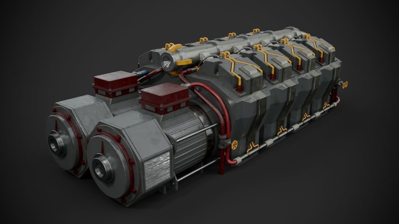 Machinery device 3D model_3