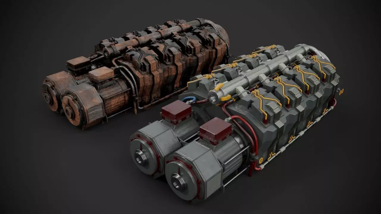 Machinery device 3D model_0
