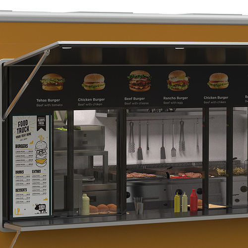 RAM PROMASTER Food Truck 3D model 6