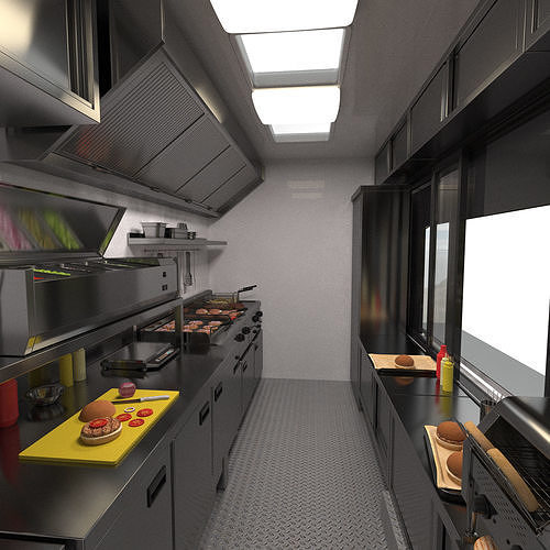 RAM PROMASTER Food Truck 3D model 7