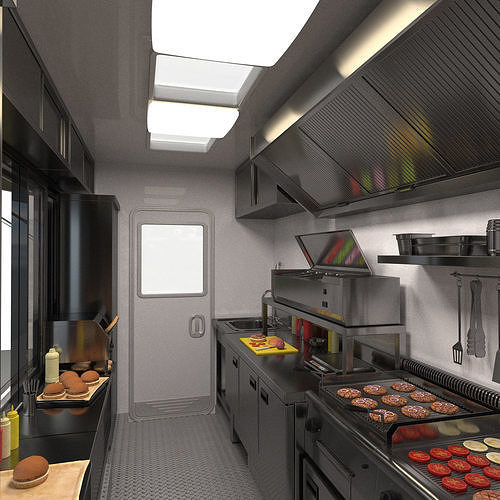 Sprinter Food Truck 3D model 6