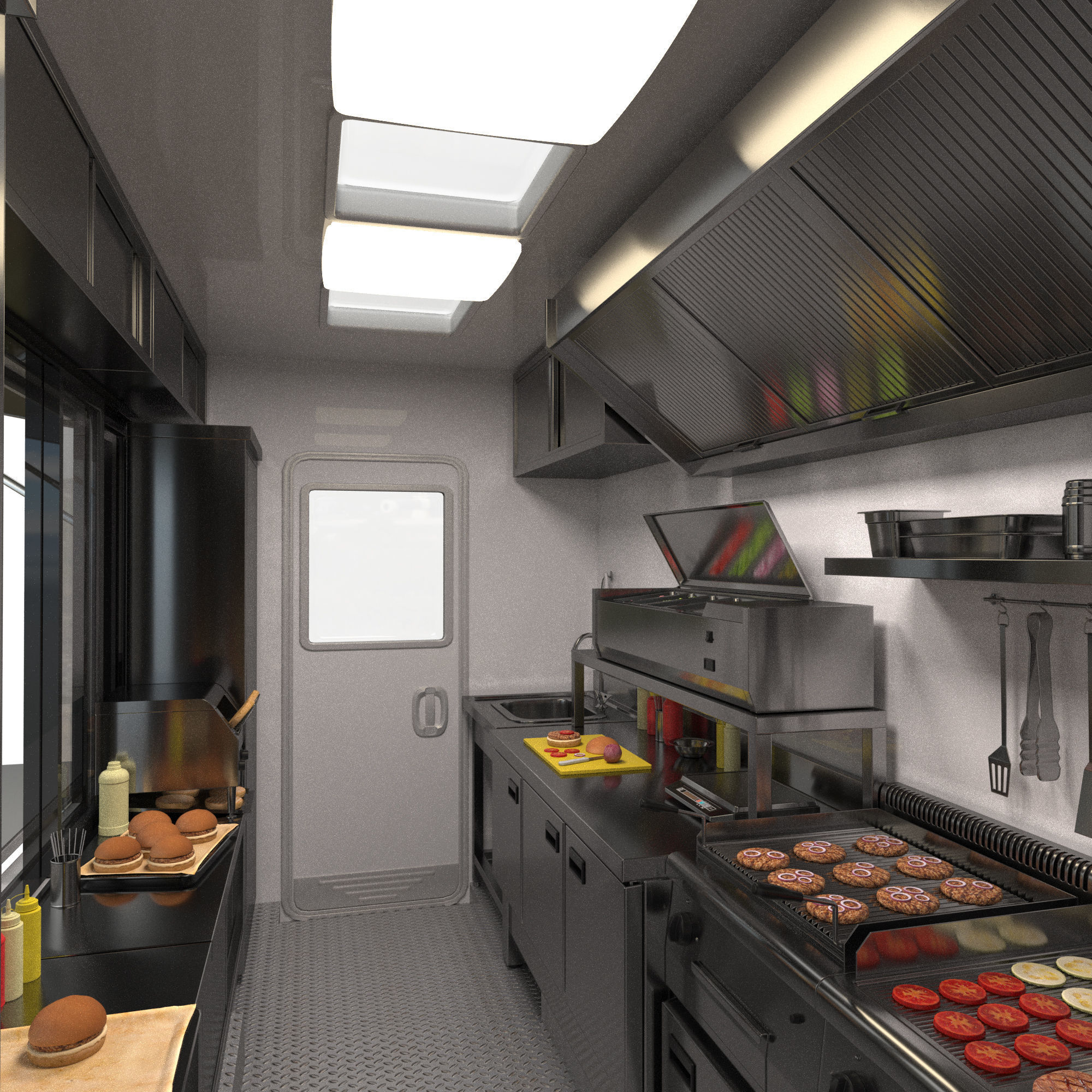 Sprinter Food Truck 3D model_5