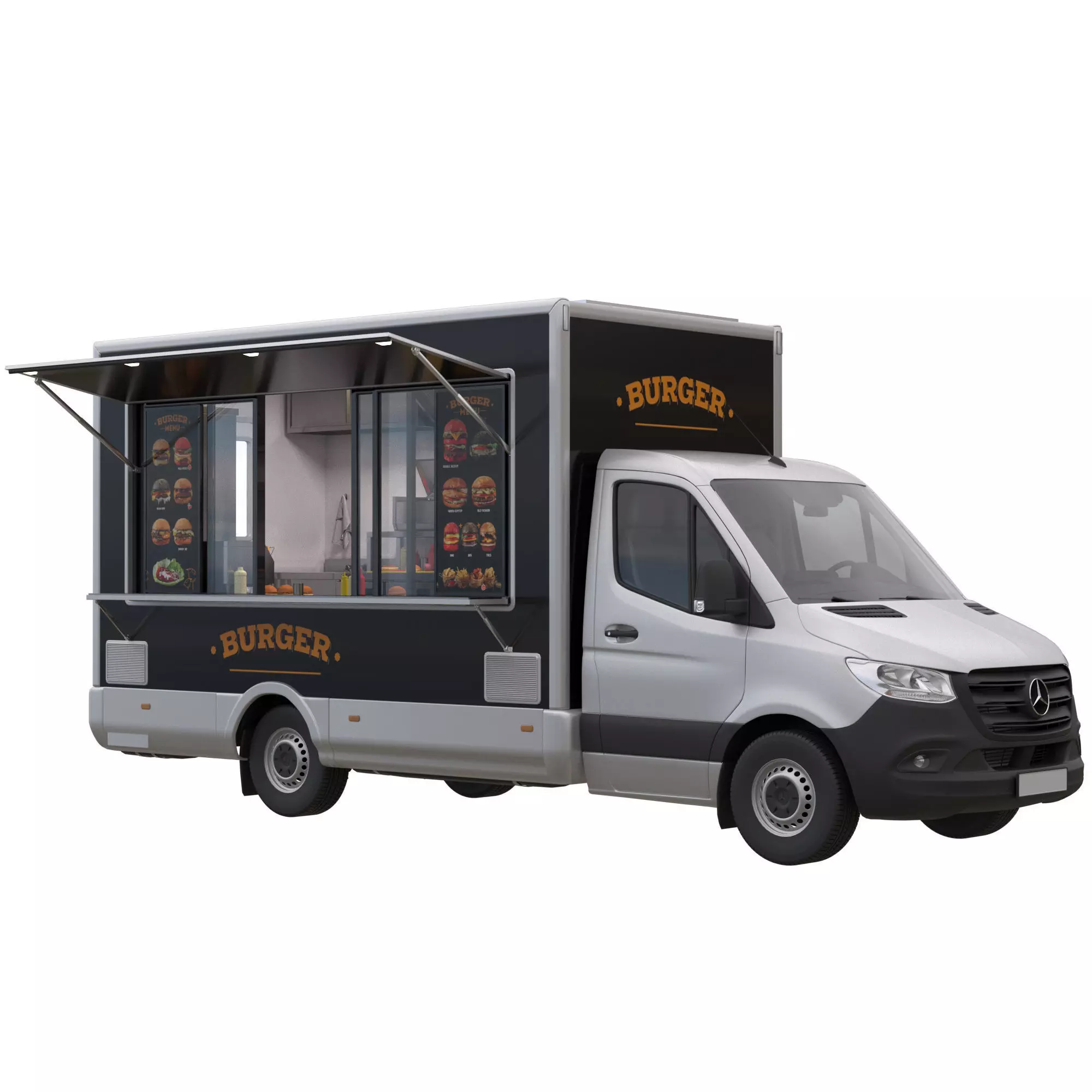 Sprinter Food Truck 3D model_0