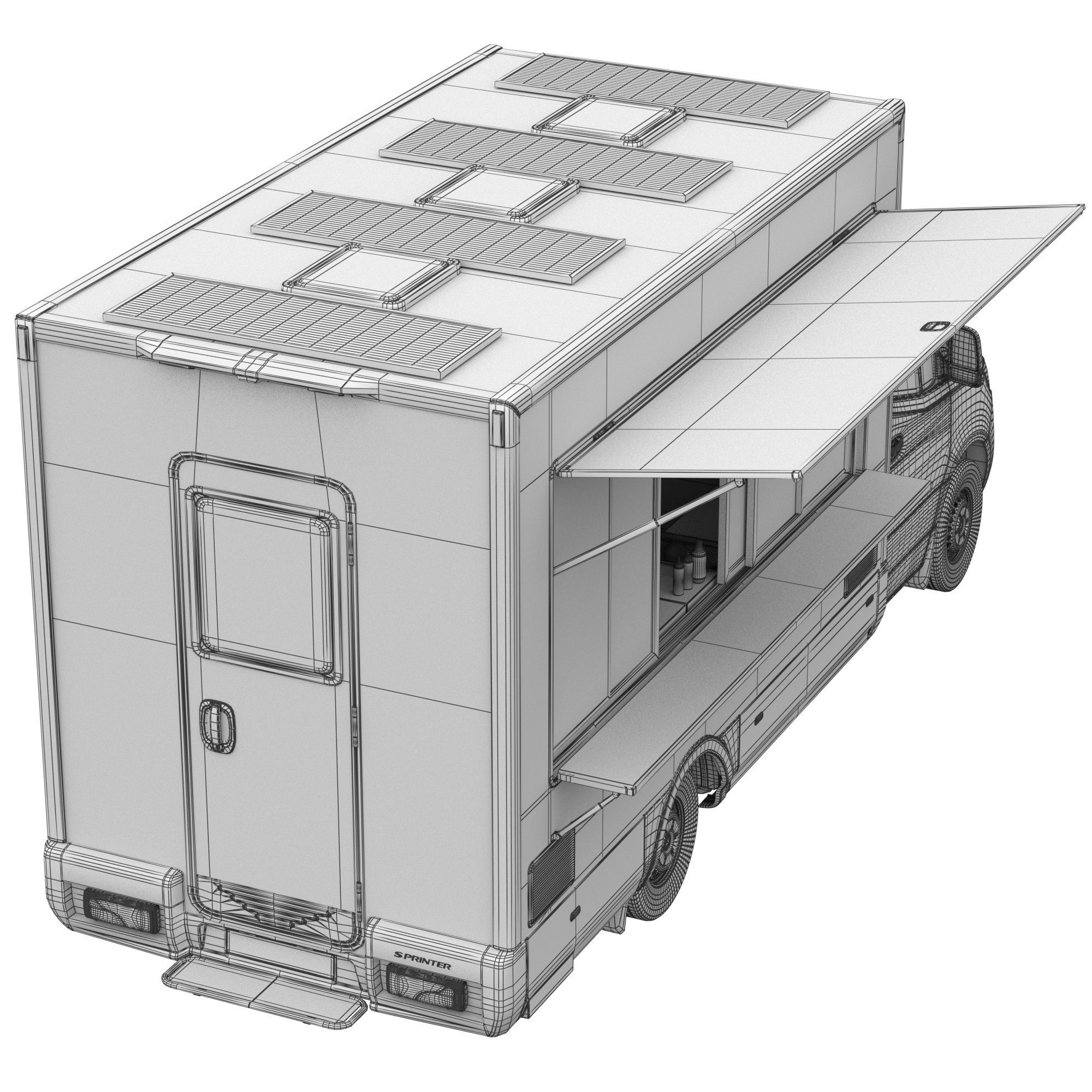 Sprinter Food Truck 3D model_15