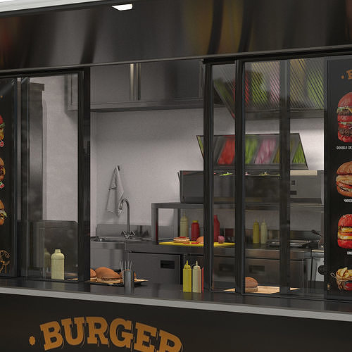 Sprinter Food Truck 3D model 5