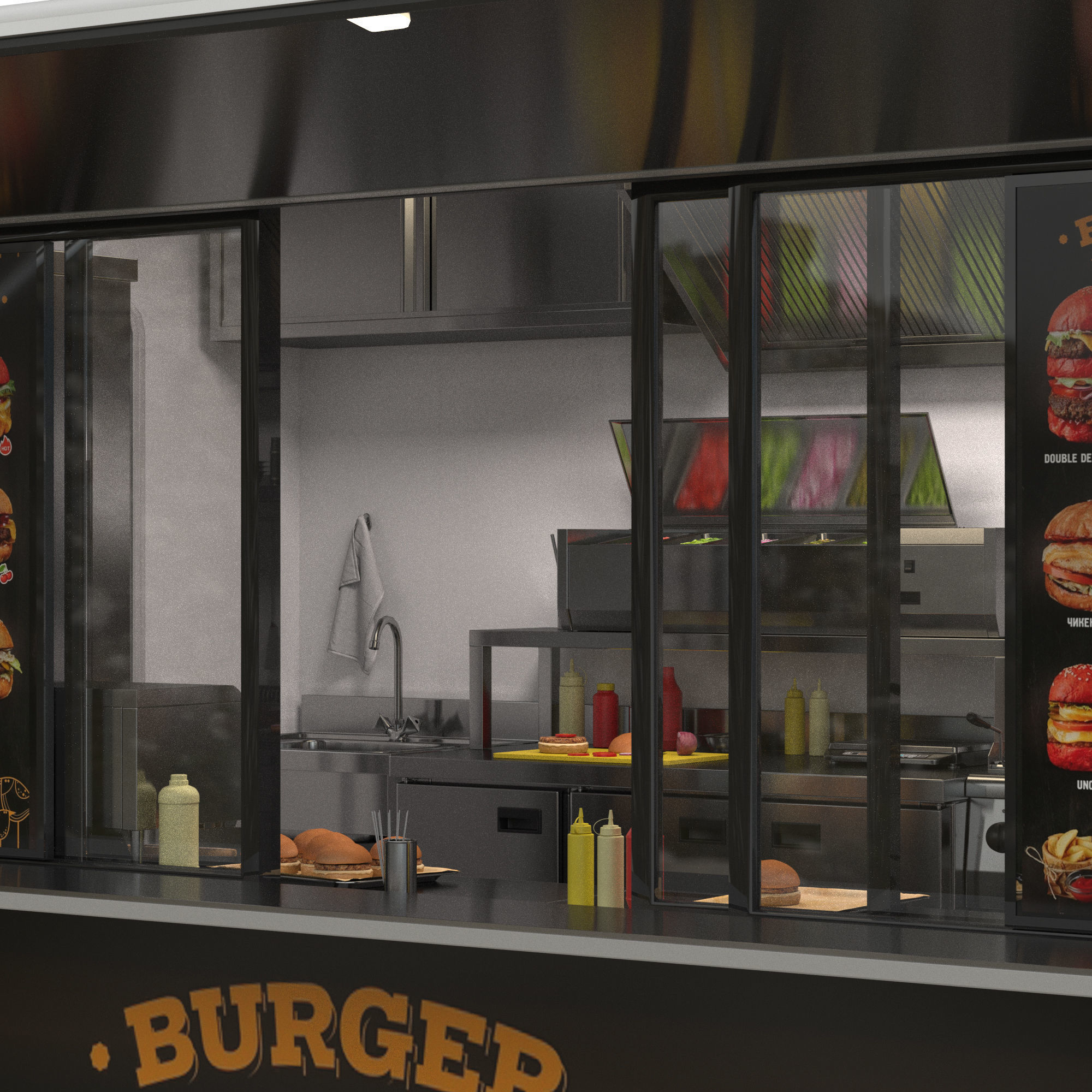 Sprinter Food Truck 3D model_4