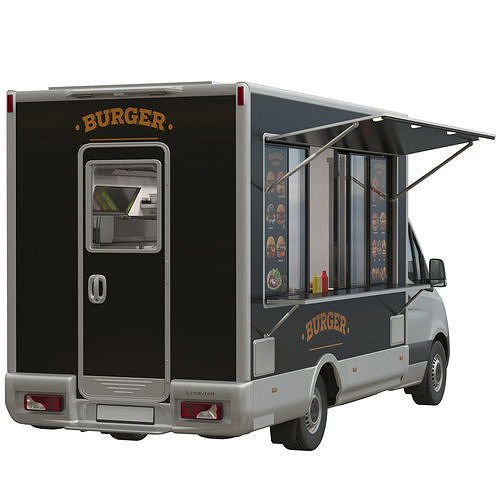 Sprinter Food Truck 3D model 4