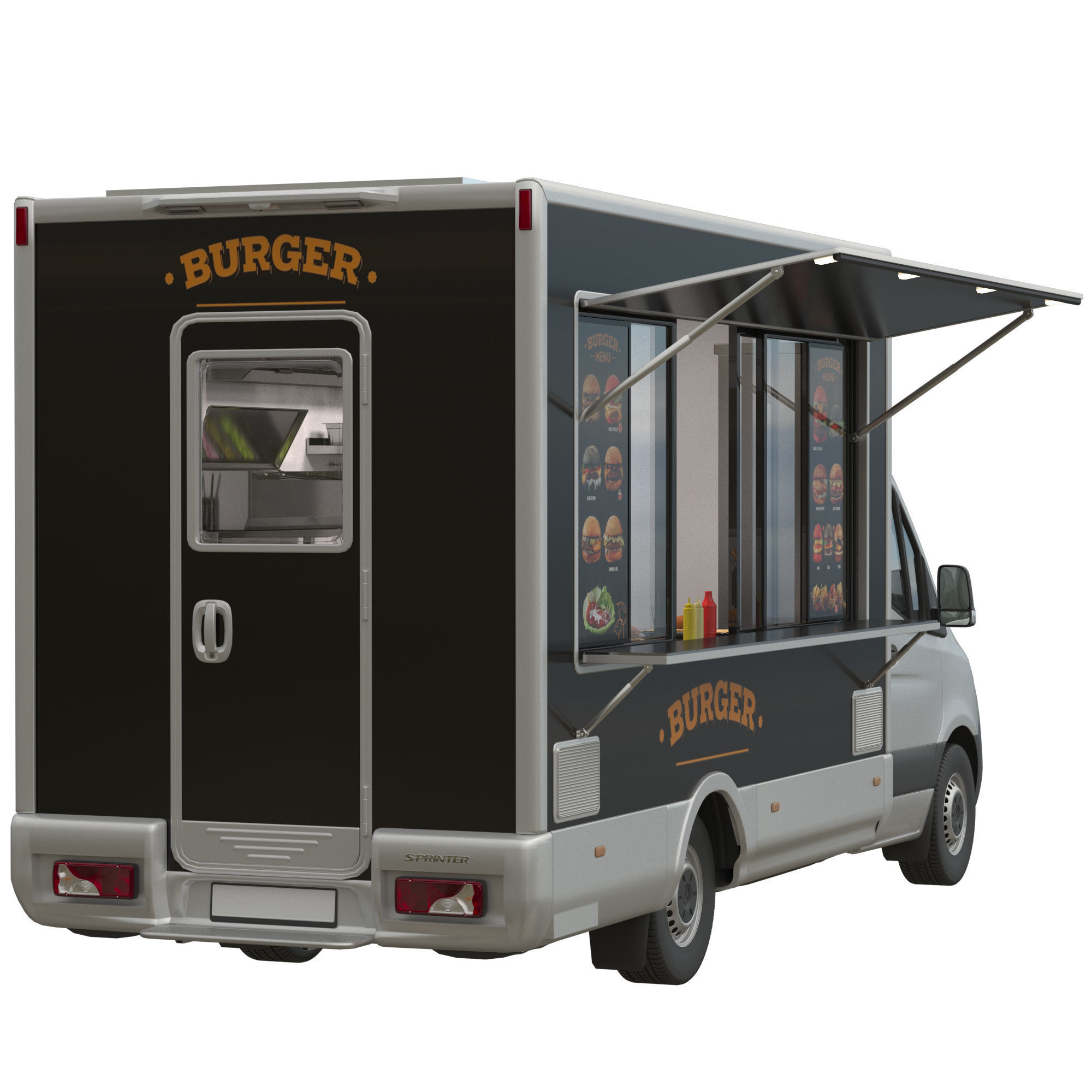 Sprinter Food Truck 3D model_3