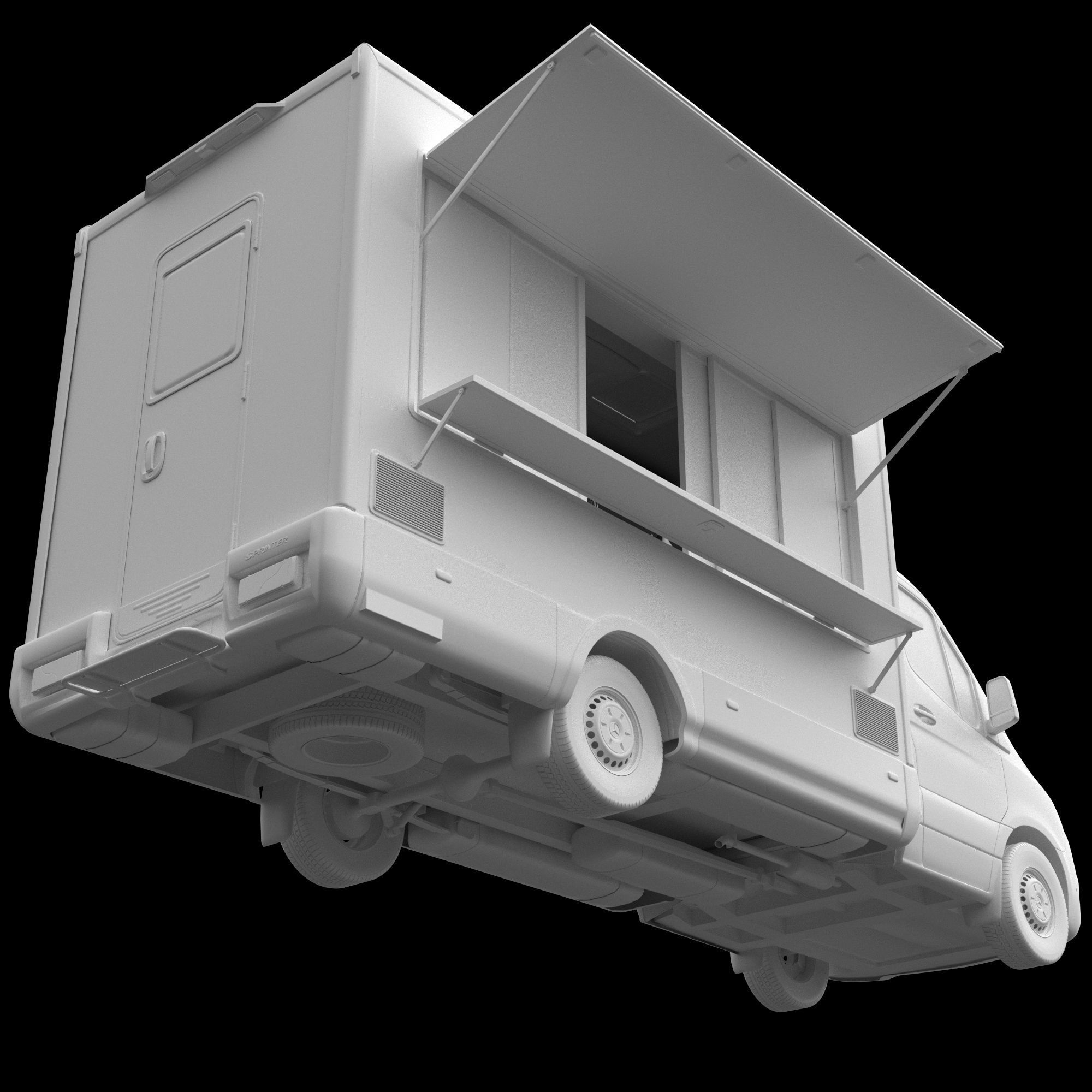 Sprinter Food Truck 3D model_12
