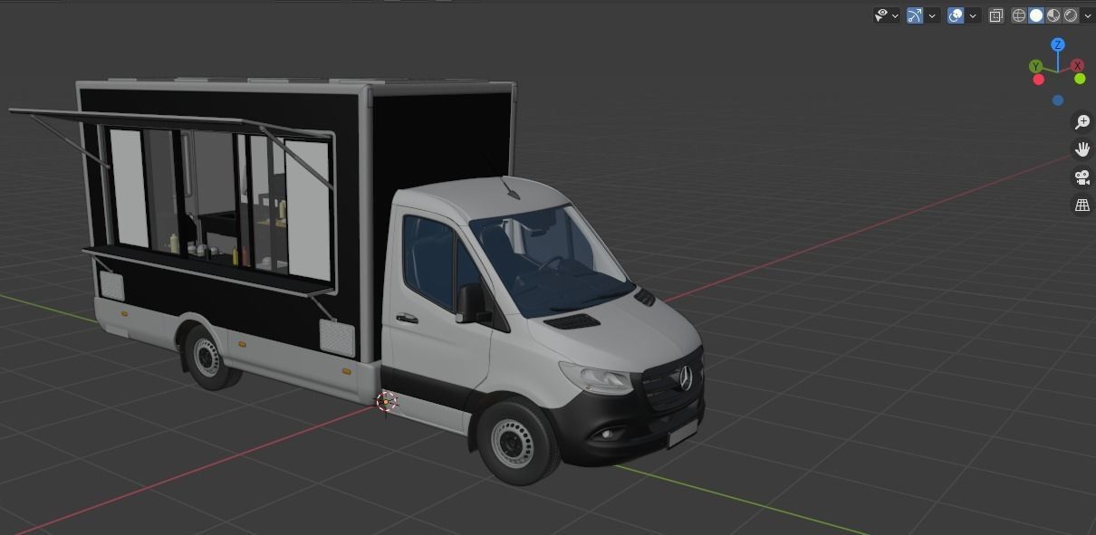 Sprinter Food Truck 3D model_21