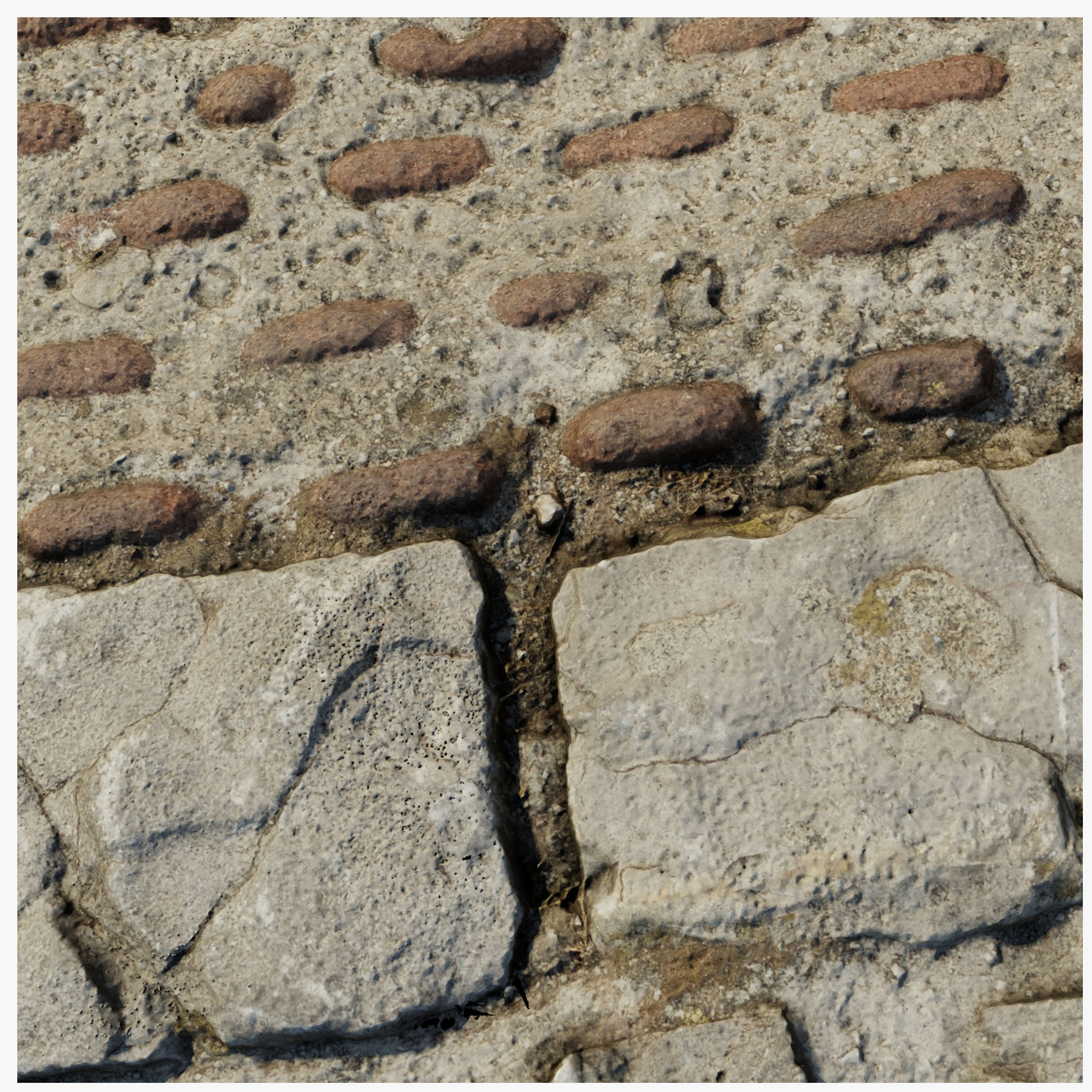 scanminicobble01 close up of cobblestone street 3D model_5