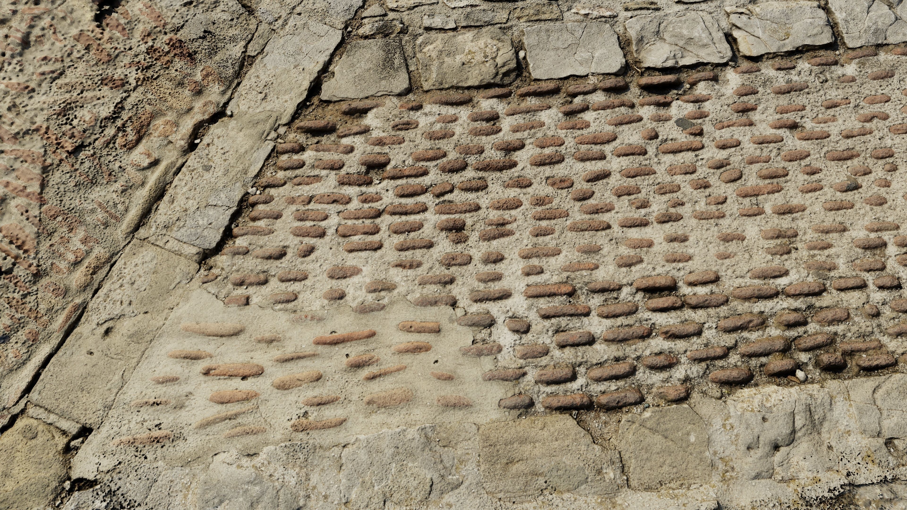 scanminicobble01 close up of cobblestone street 3D model_8